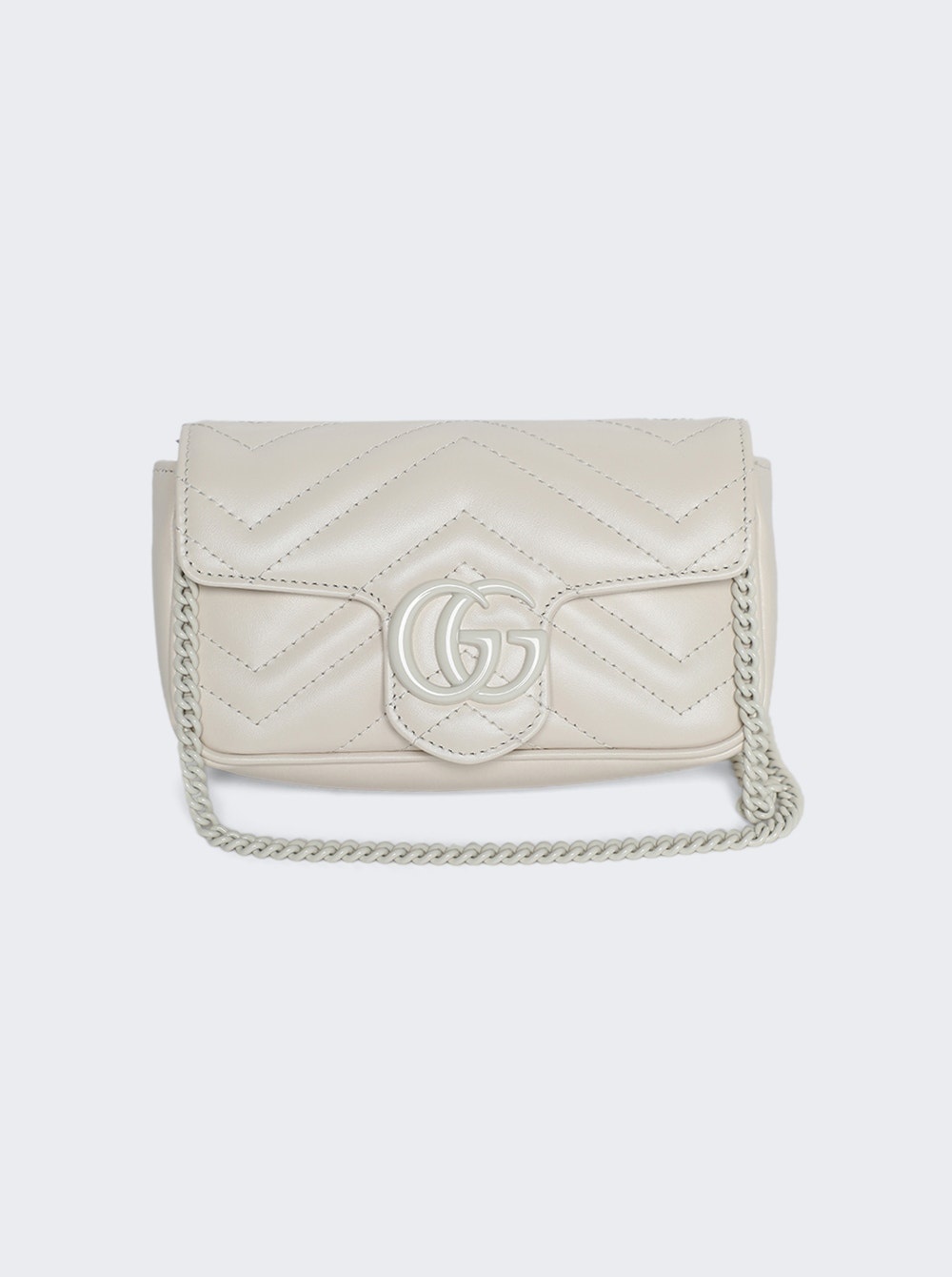 GG Marmont Leather Super Mini Bag Mystic White - 1