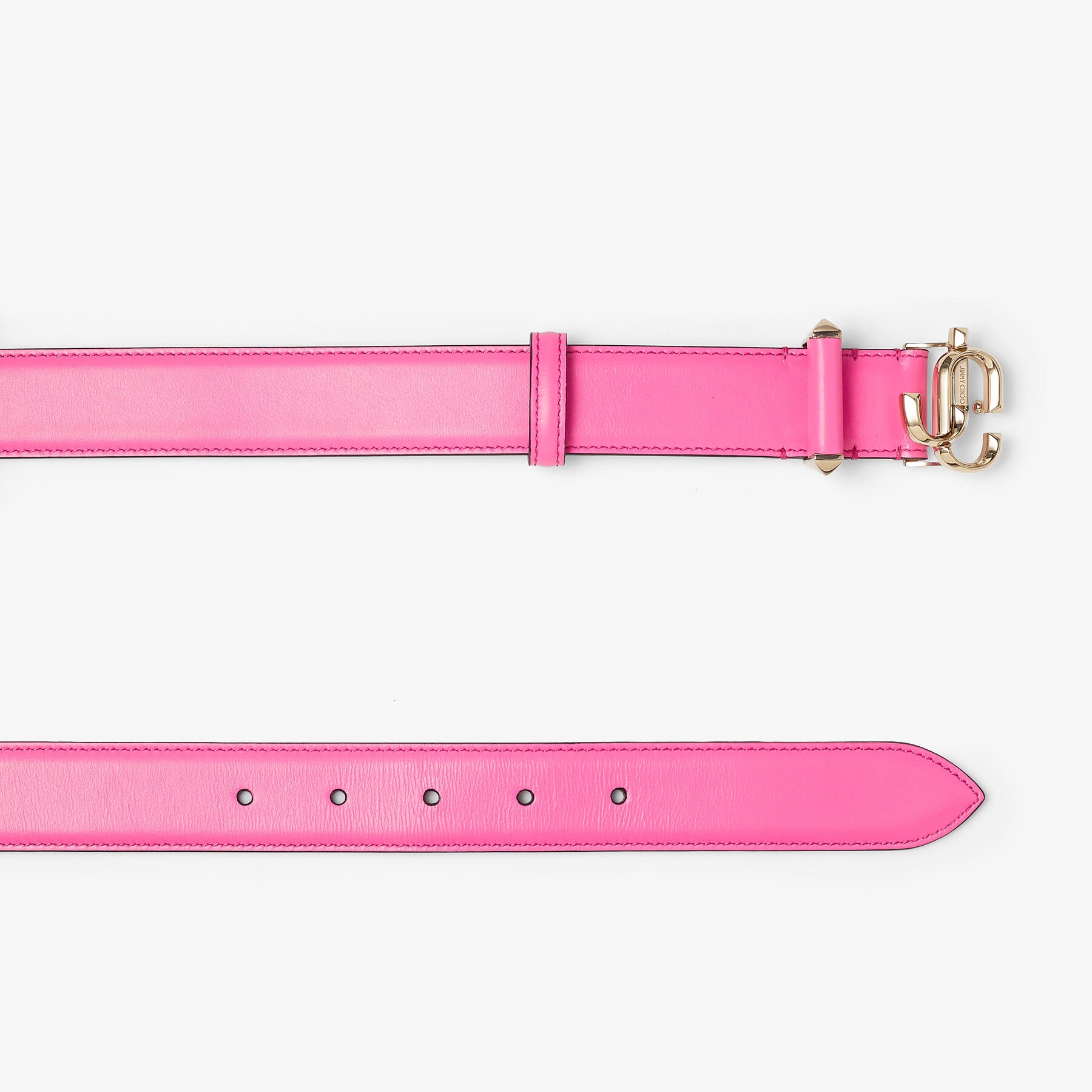 Jc-bar Blt
Candy Pink Calf Leather Bar Belt with JC Emblem - 4