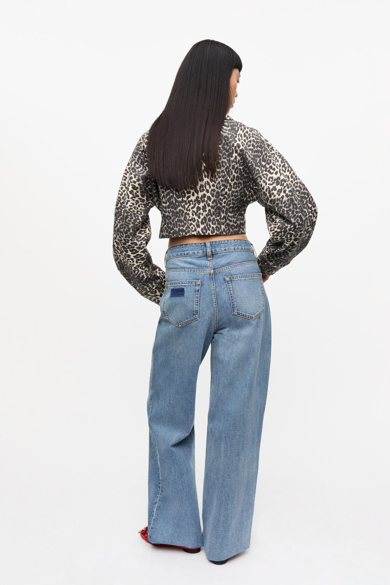 LEOPARD CURVE SLEEVE SHORT JACKET 4