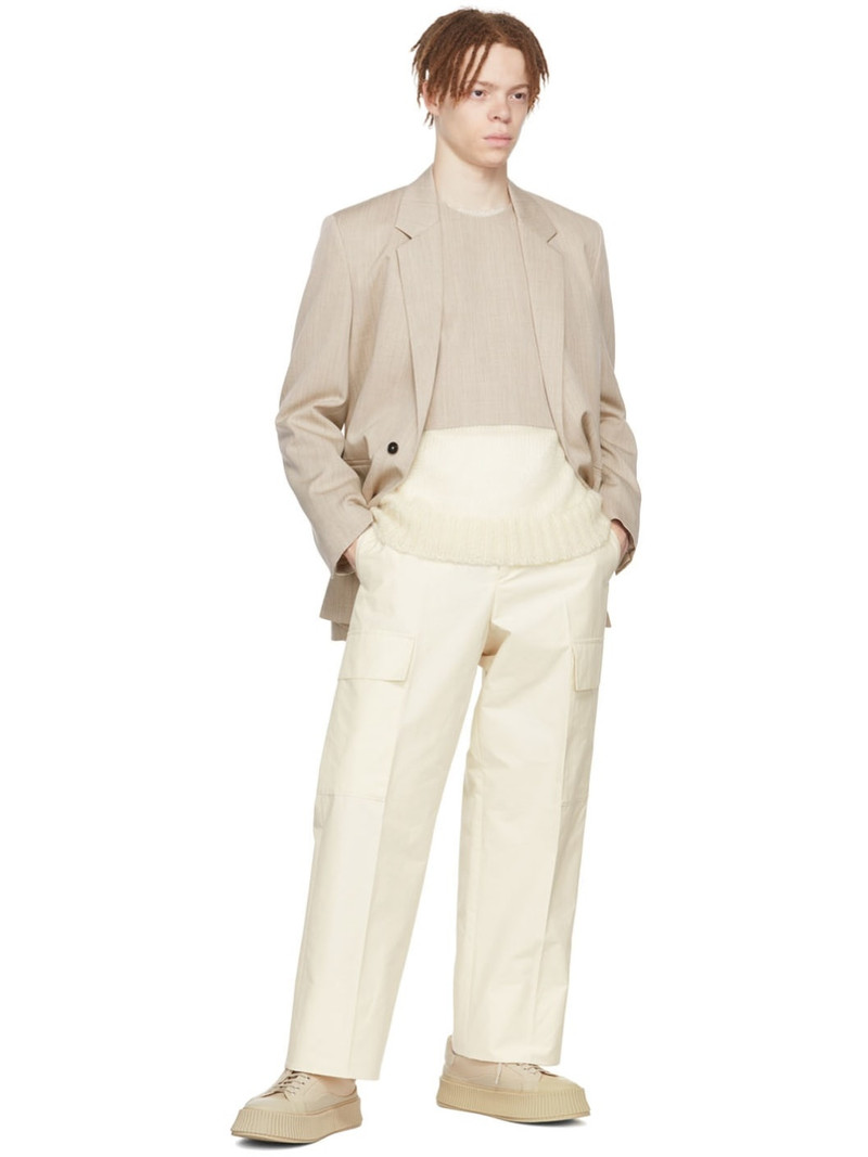 Jil Sander SSENSE Exclusive Beige Wool Blazer outlook