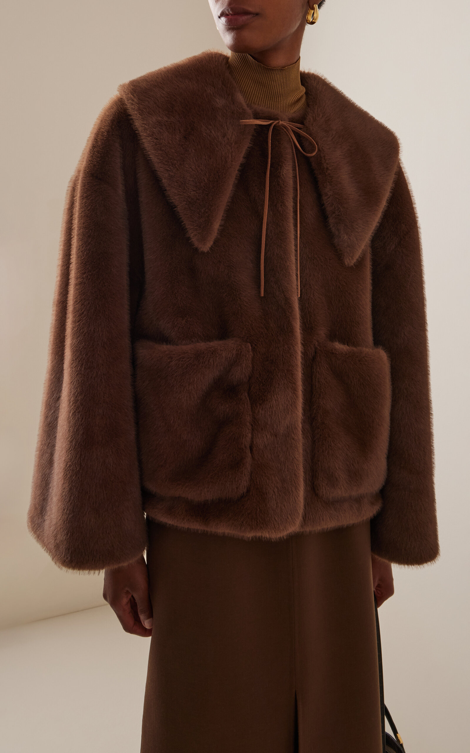 Jacquie Fauc Fur Coat brown - 3