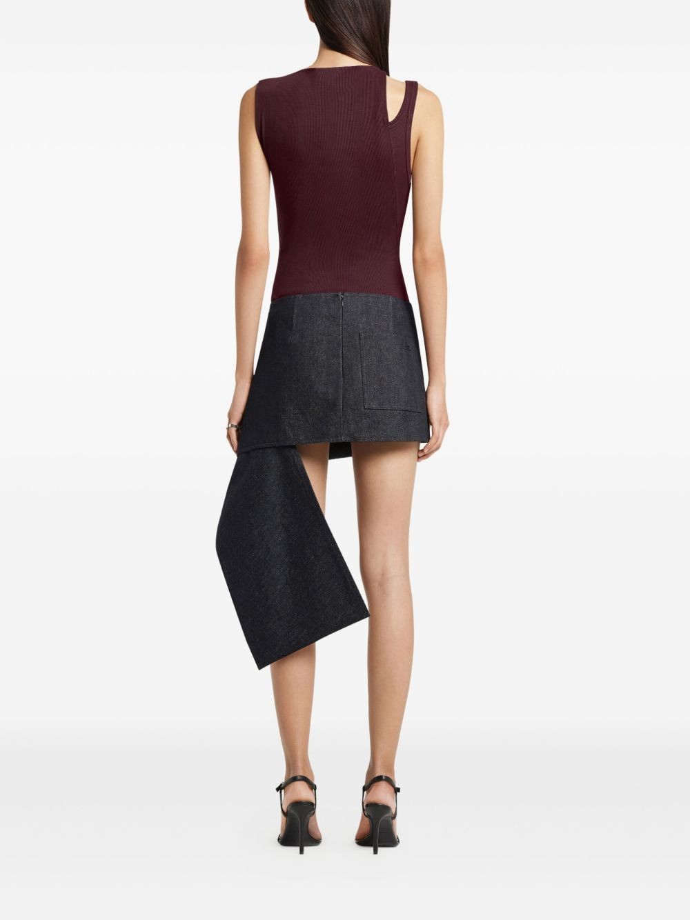 asymmetrical-neck vest - 4