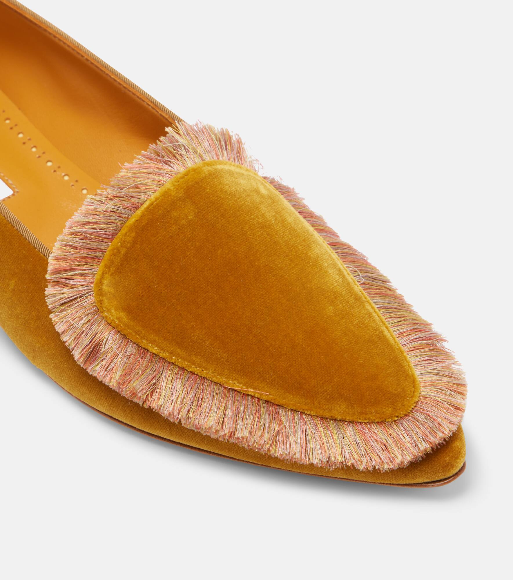 Agofran fringed velvet loafers - 5