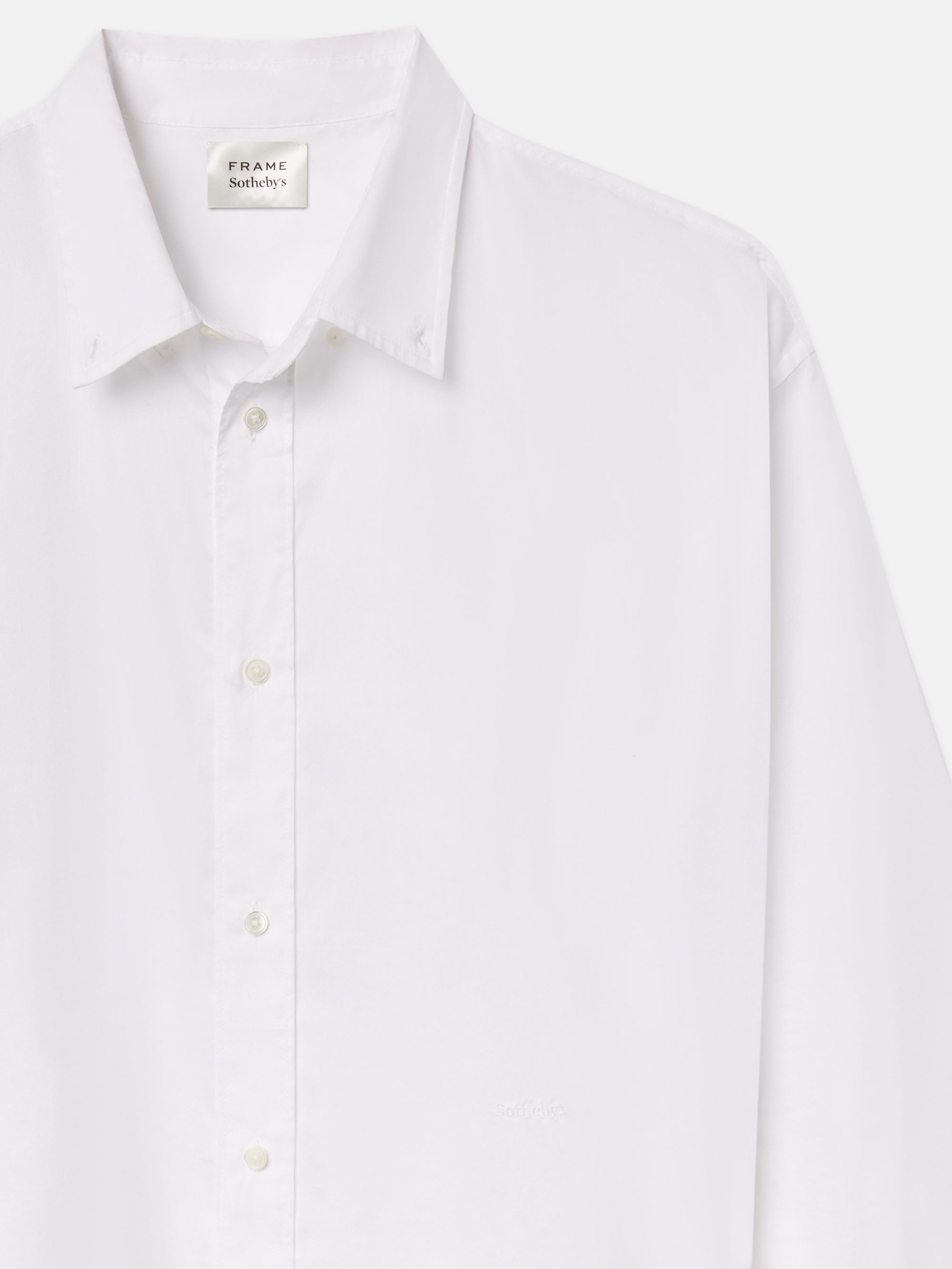 Sotheby's Unisex Oxford Shirt in White - 3