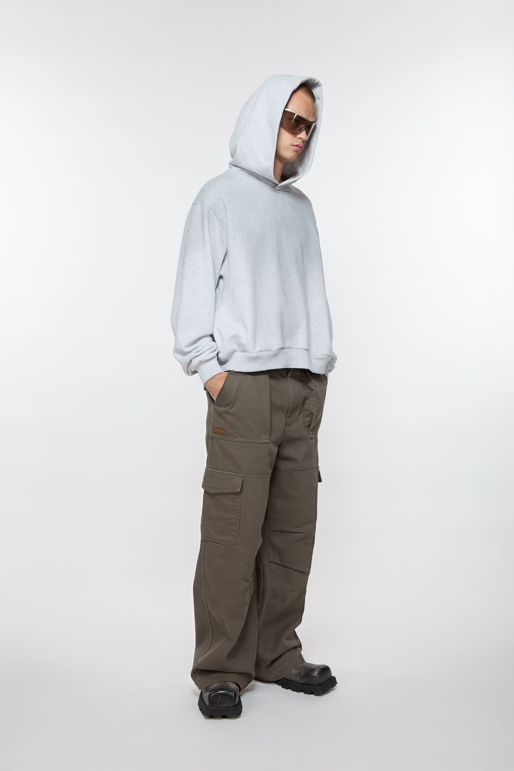 Twill trousers - Khaki green - 4