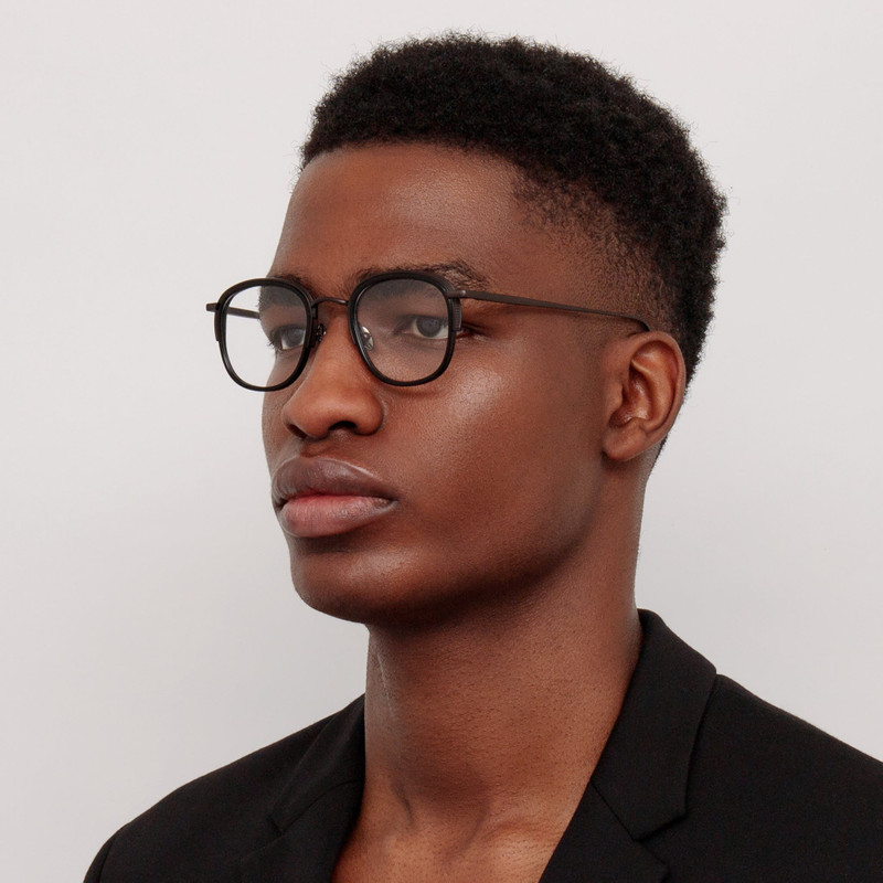 LINDA FARROW Aldrin Optical in Black and Matt Nickel outlook