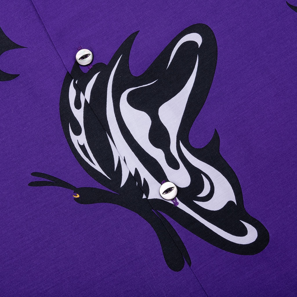 NEEDLES X KAE TANAKA KT PAPILLON S/S ONE-UP SHIRT - PURPLE - 3