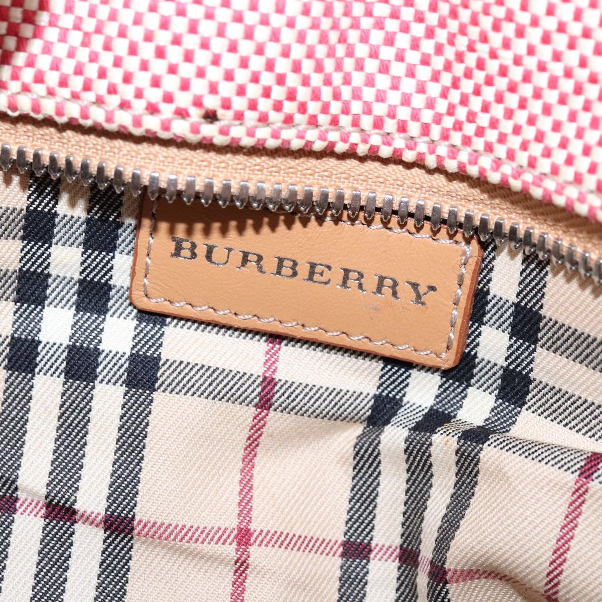 Burberry Hand Bag Canvas Red - 11