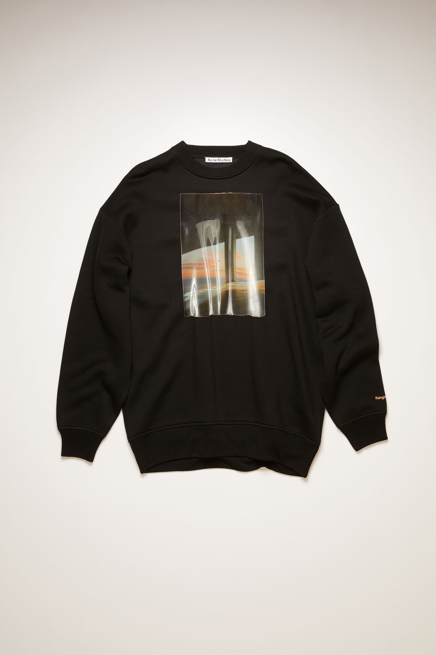 Landscape print sweatshirt black - 5