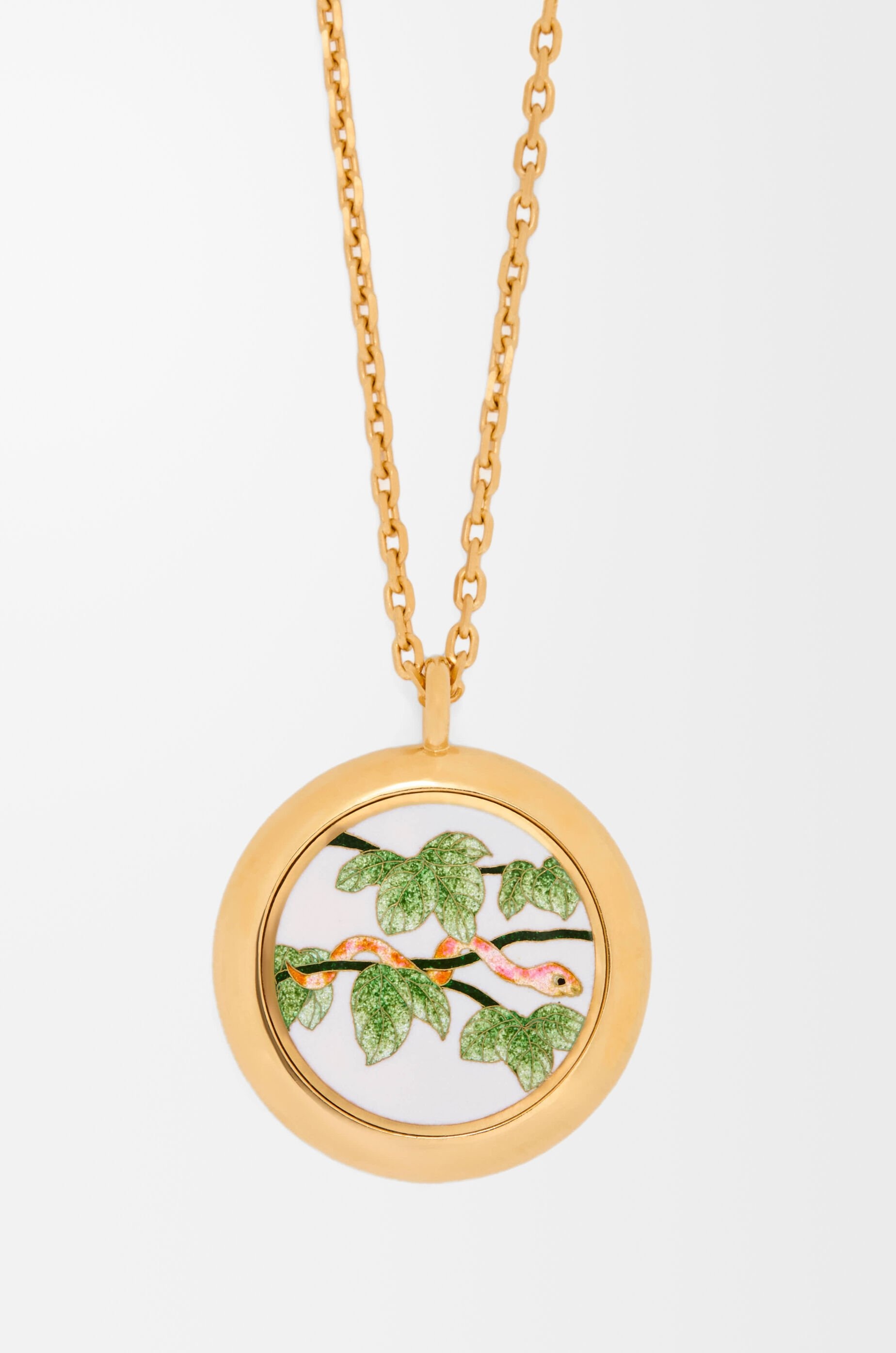 Snake cloisonné necklace in sterling silver - 3