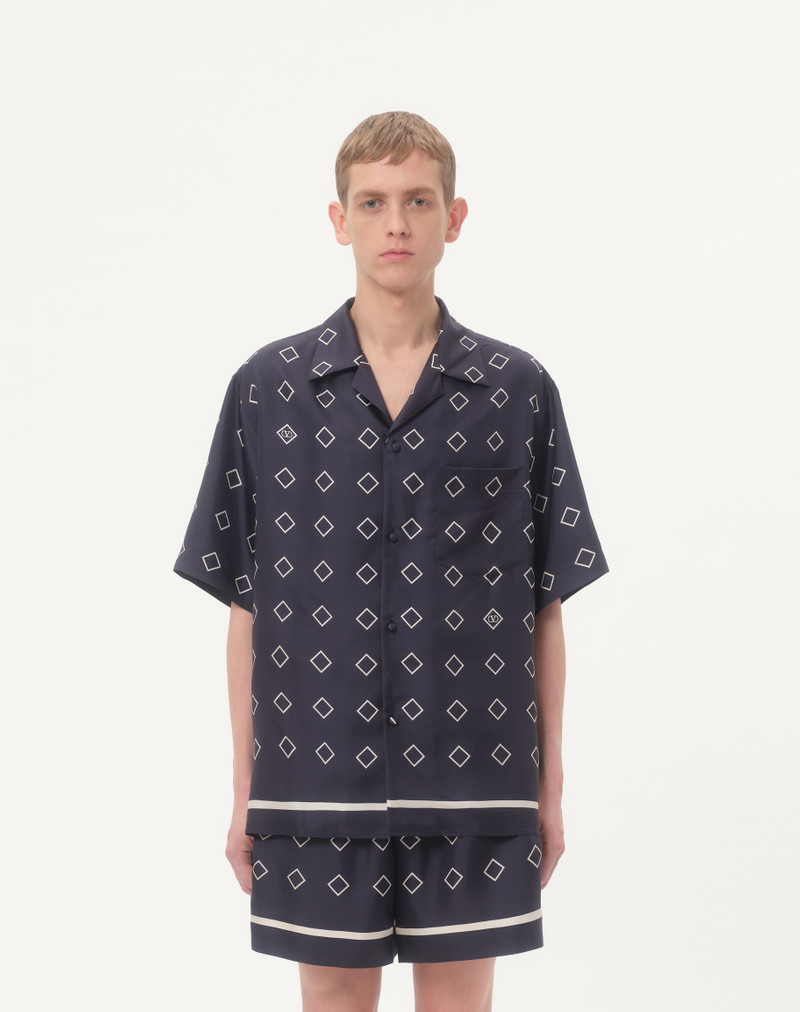 SILK TWILL BOWLING SHIRT WITH OPTICOOL PRINT 5