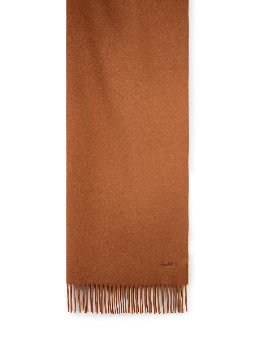 Max Mara MAX MARA 'KISSES' LIGHT BROWN CHASMERE SCARF - 1