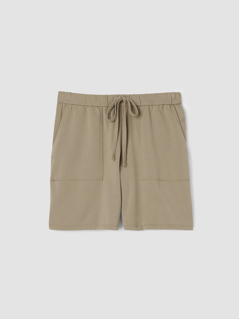 Pima Cotton Stretch Jersey Walking Shorts 1