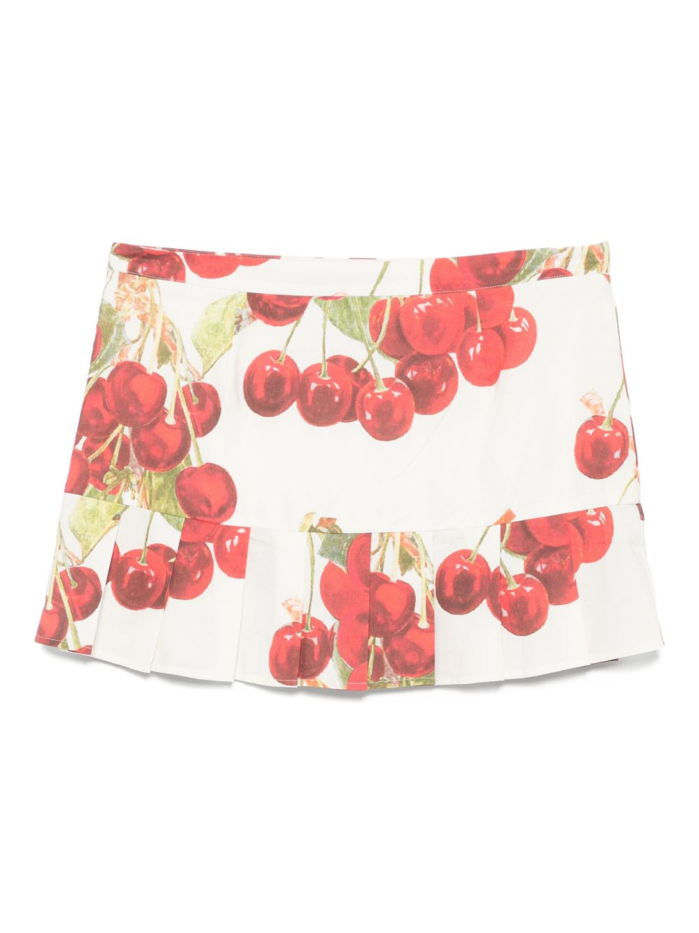 cherry-print pleated skirt - 2