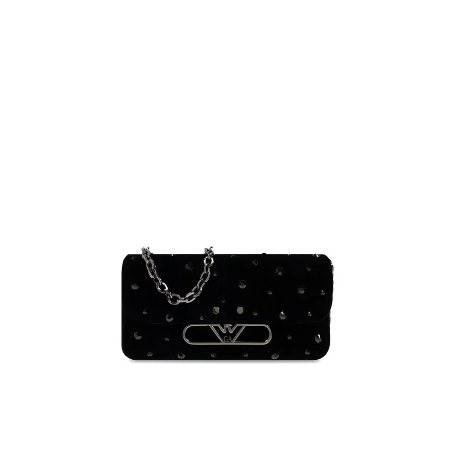 Emporio Armani Velvet Shoulder Bag - 1
