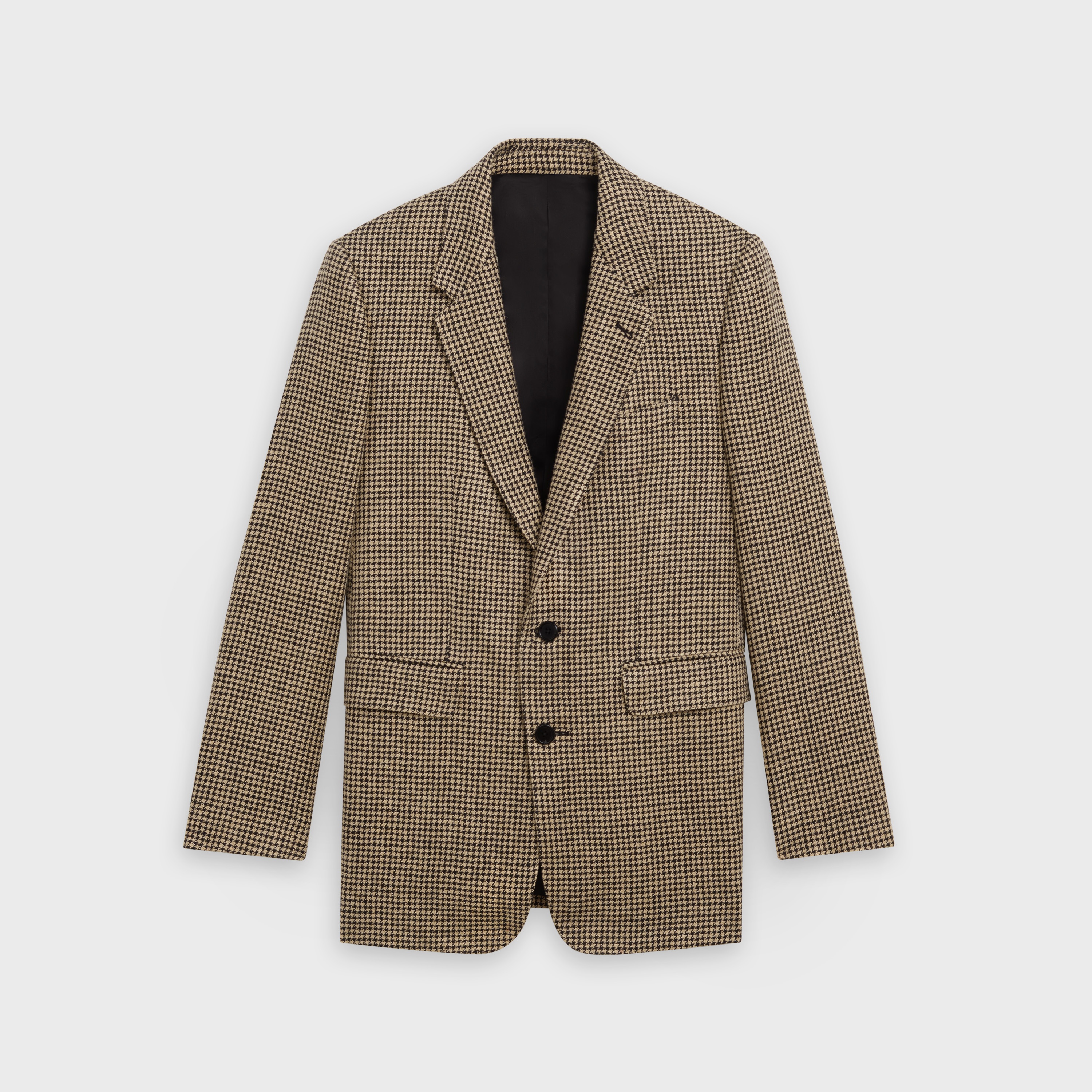 CLASSIC JACKET IN HOUNDSTOOTH LINEN - 1