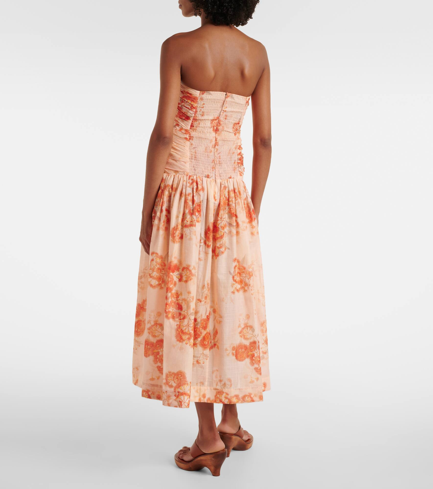 Cascadian floral strapless midi dress - 3
