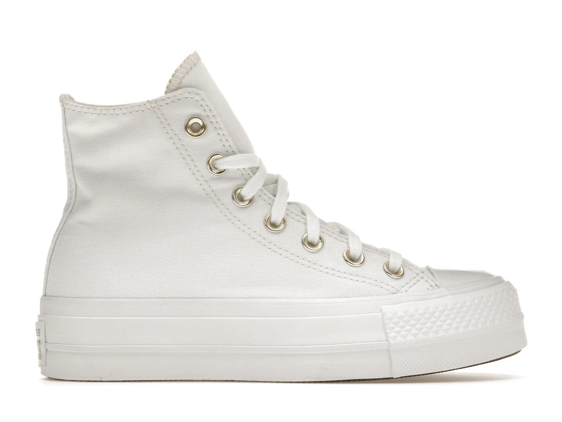 Converse Chuck Taylor All Star Lift Platform Elevated White Gold - 1