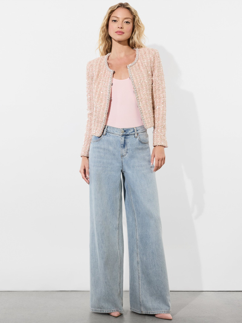 Alice + Olivia KIDMAN EMBELLISHED BOXY JACKET outlook