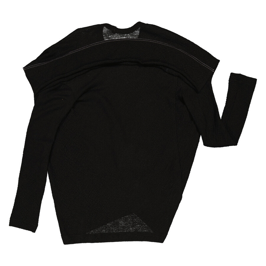 Y'S Black Bag Shaped Round Neck T-Shirt, Brand Size 2 (Small) - 6