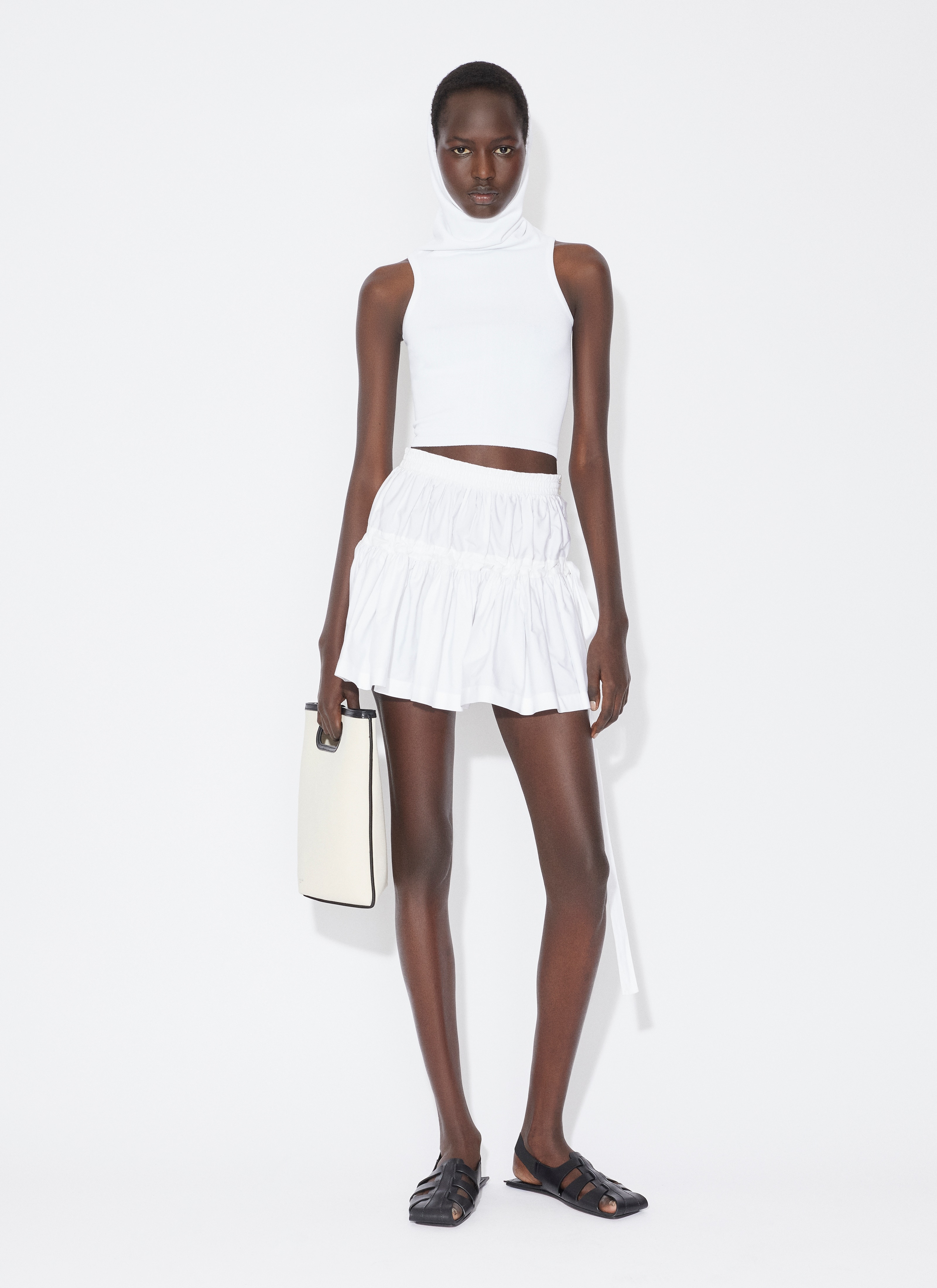 SKATER SKIRT IN COTTON POPLIN - 2