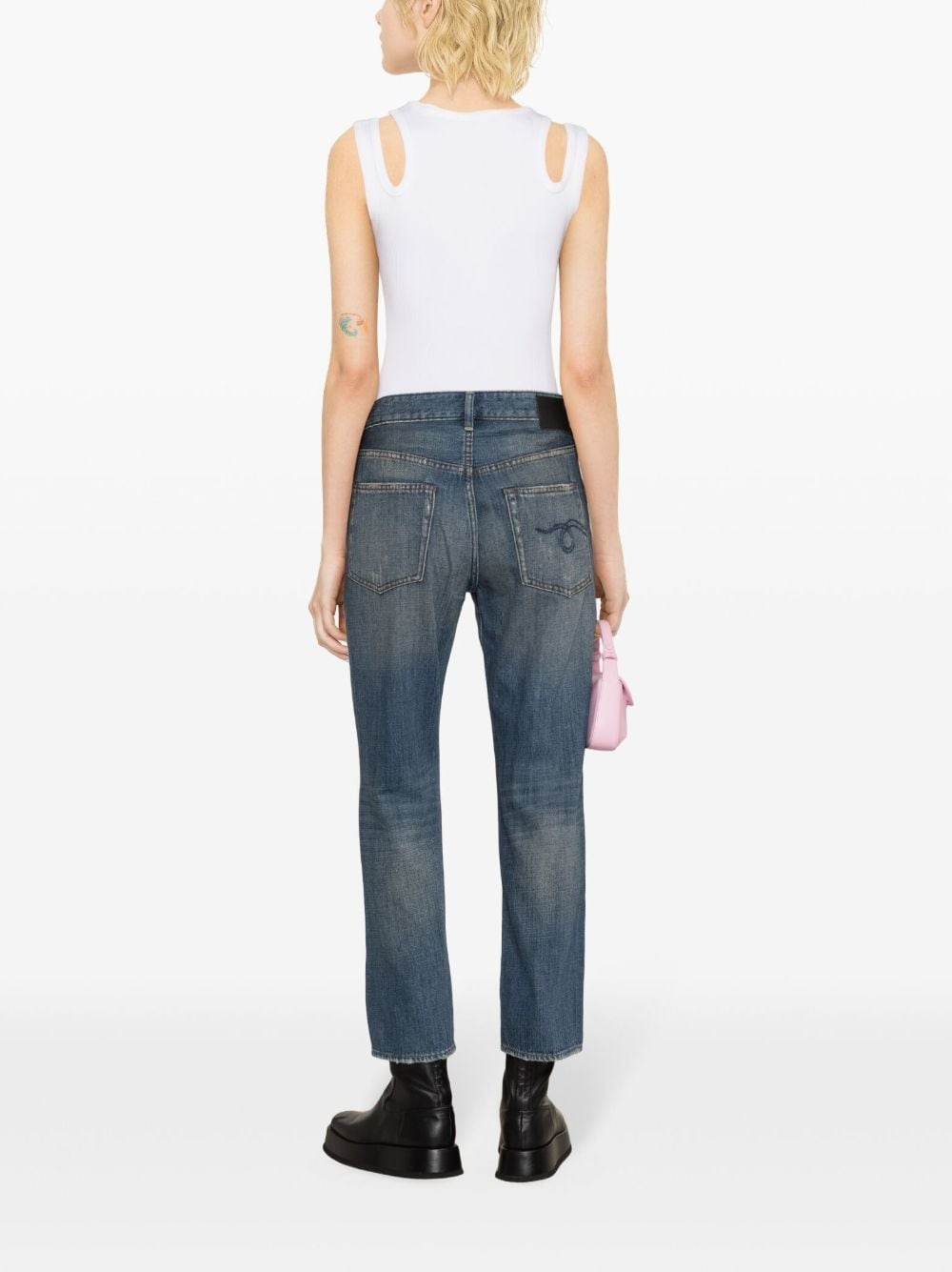 mid-rise boyfriend jeans - 4