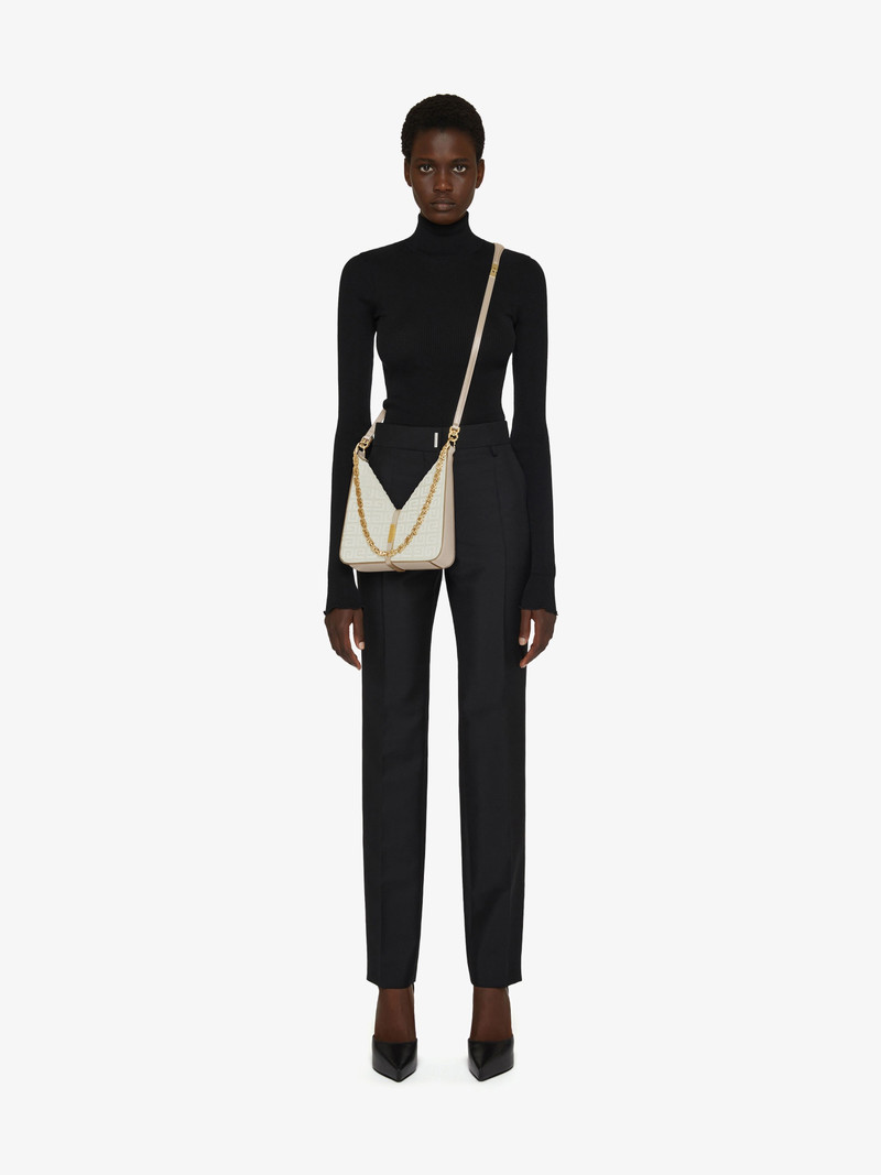 Givenchy MINI CUT OUT BAG IN 4G EMBROIDERED CANVAS WITH CHAIN outlook
