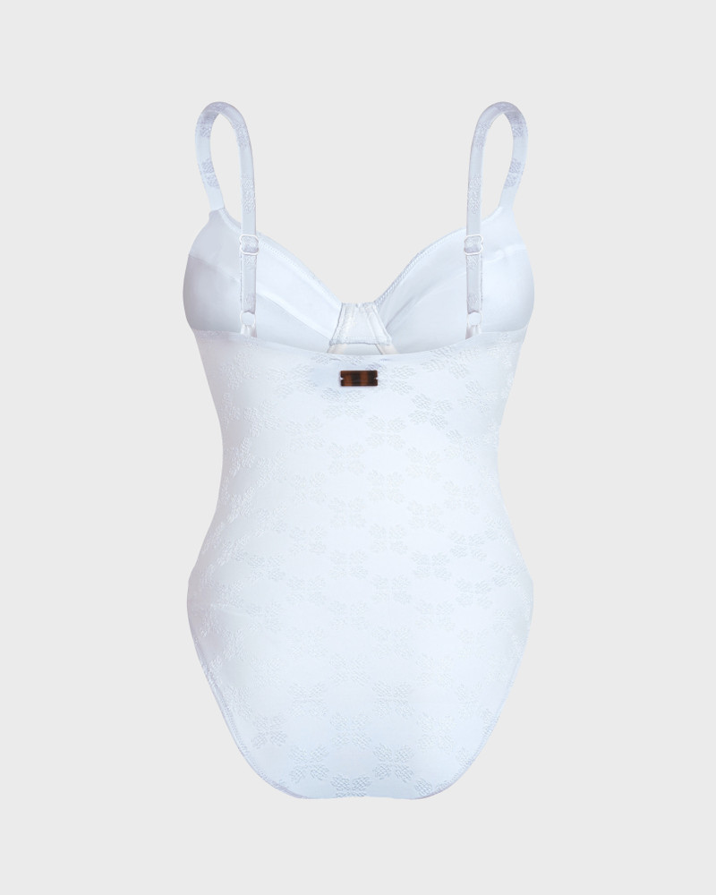 WOMEN UNDERWIRE ONE-PIECE SWIMSUIT TURTLES MONOGRAM 2
