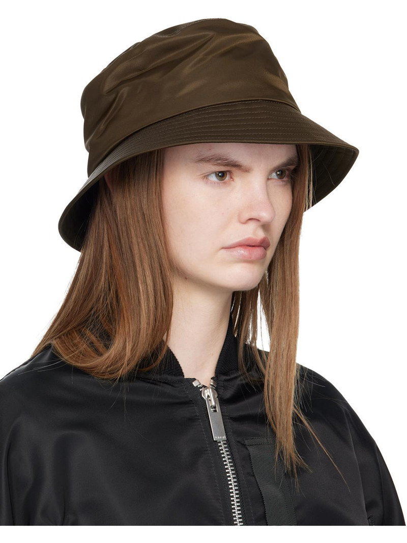 sacai Brown Single Brim Pocket Bucket Hat outlook