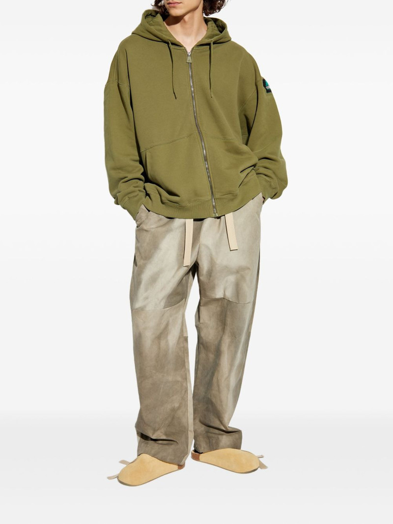 adidas logo-patch zip-up hoodie outlook