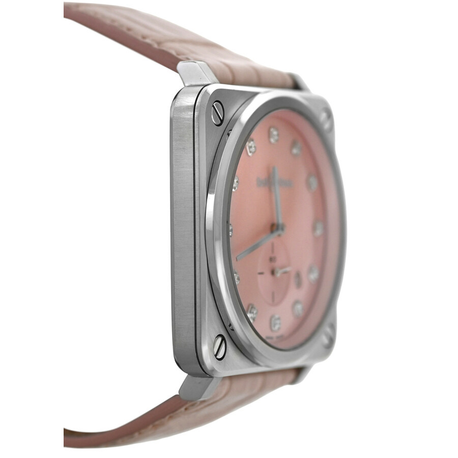 Bell And Ross - Pre-owned Bell and Ross Novarosa Diamond Pink Sunray Dial Ladies Watch BRS-PK-ST-DIA/SCR - 3