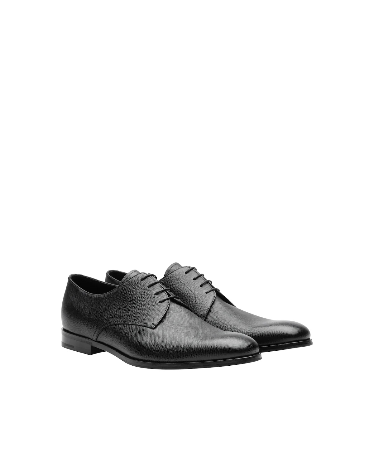 Saffiano leather derby shoes - 1