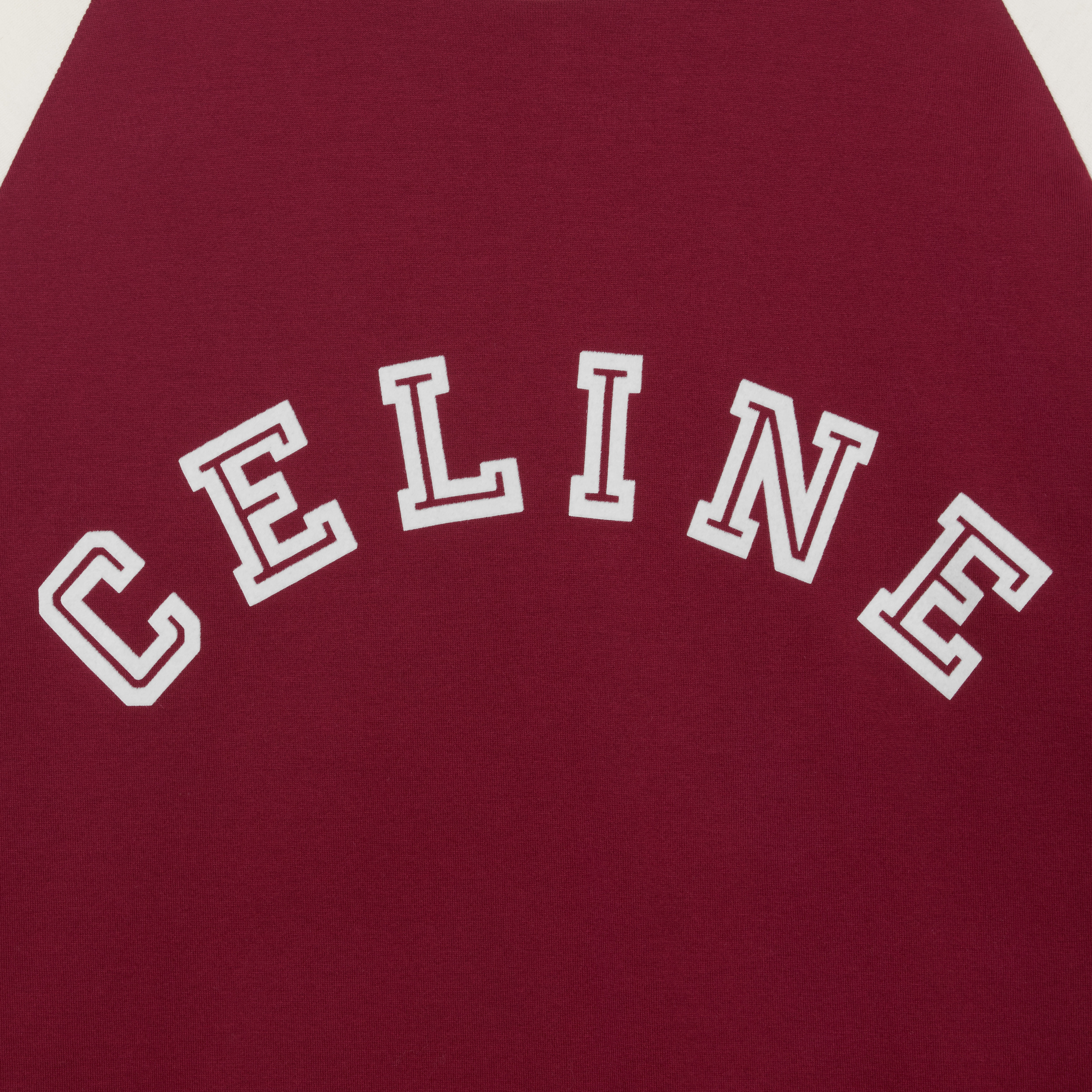 【大人気★】*CELINE* Logo-FlockedTwo-ToneCottonJerseyT-Shirt CELINE celine loose t-shirt in cotton jersey | REVERSIBLE