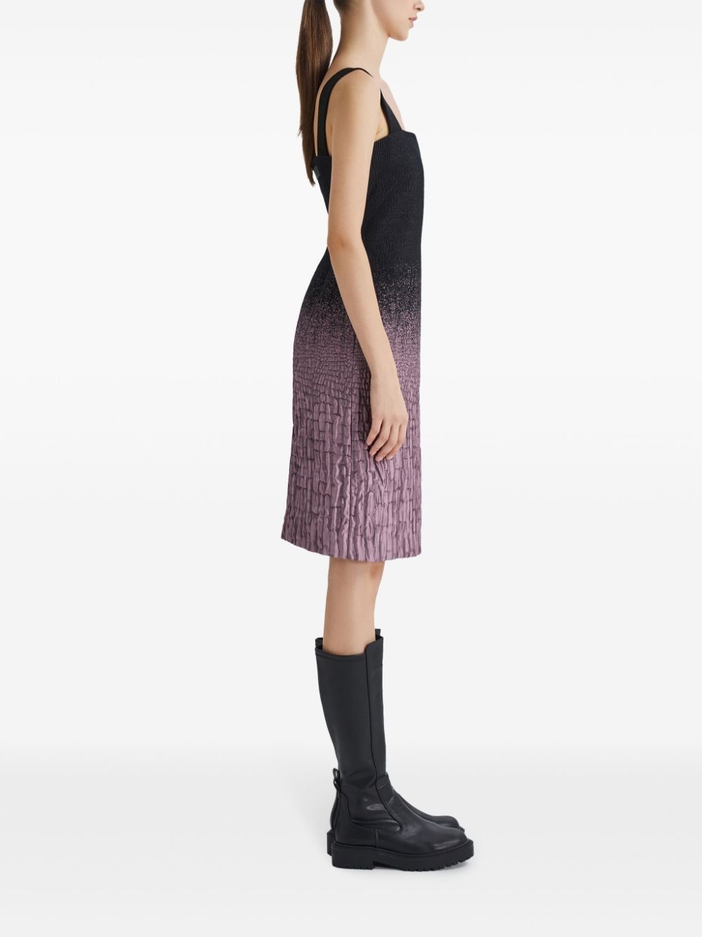 gradient-effect bodycon midi dress - 3