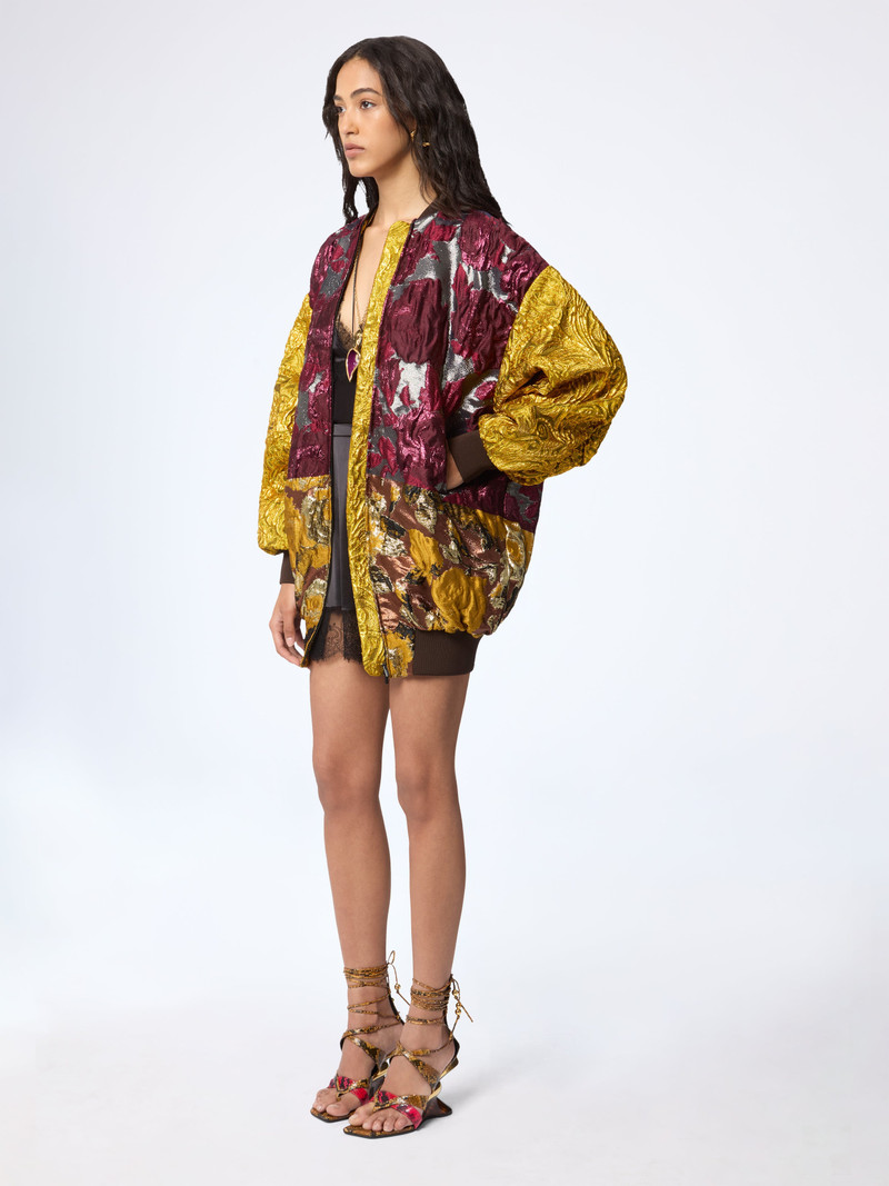 NINA RICCI Jacquard Patchwork Bomber outlook