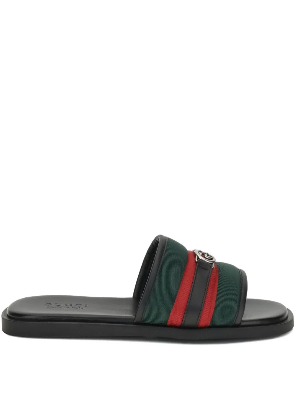 Interlocking G web-stripe sandals - 1