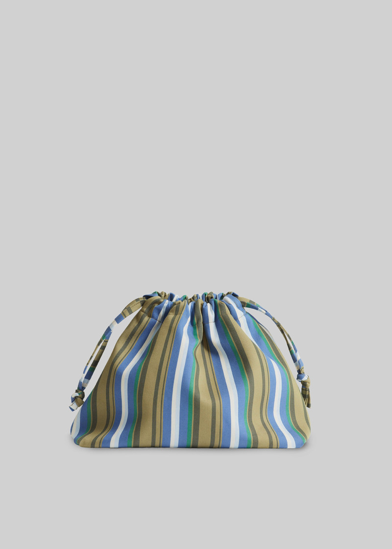 Morgan Small Pouch - Green Multi Stripe 1