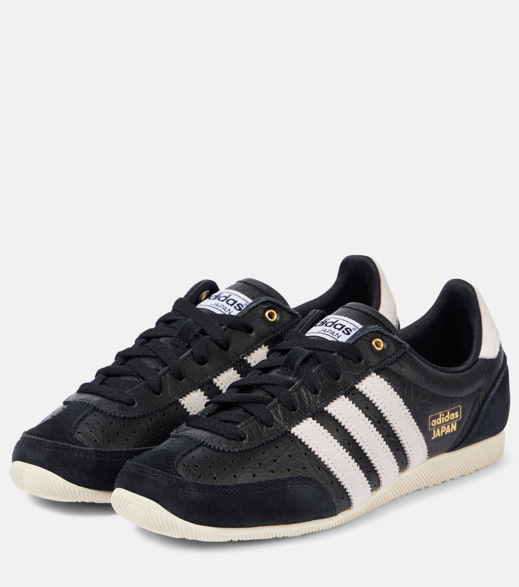 Japan suede-trimmed leather sneakers - 4