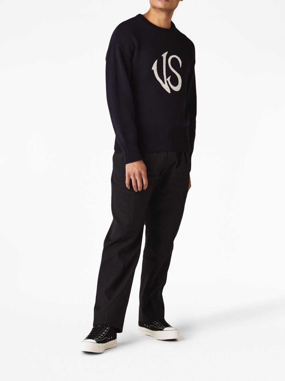 logo-print knitted jumper - 2