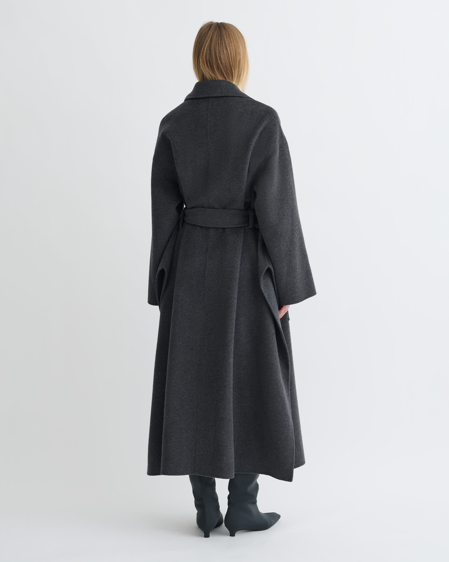 Double Wool Robe Coat - 2
