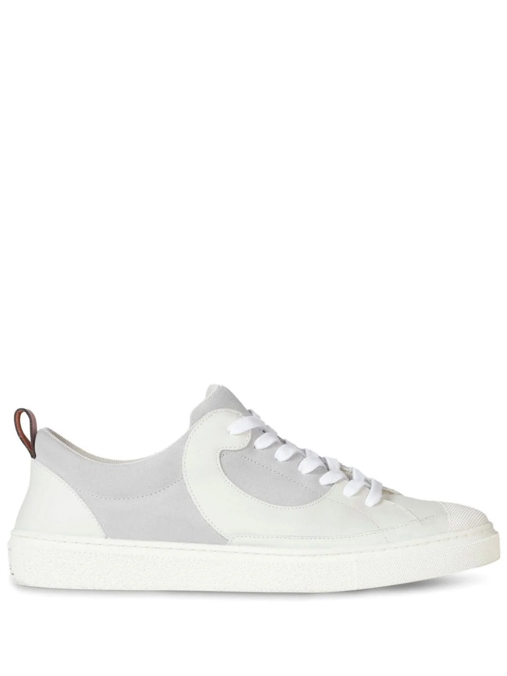 panelled leather sneakers - 1