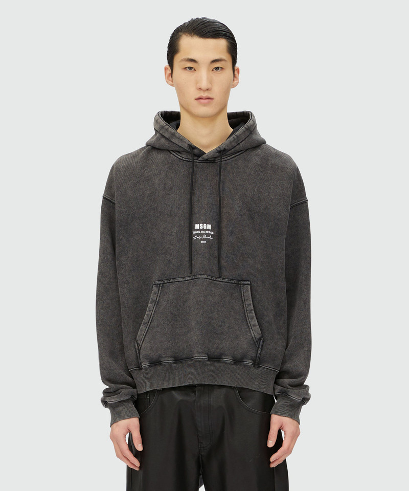 MSGM Faded jersey sweatshirt with  "Túnel da Xerox" print outlook
