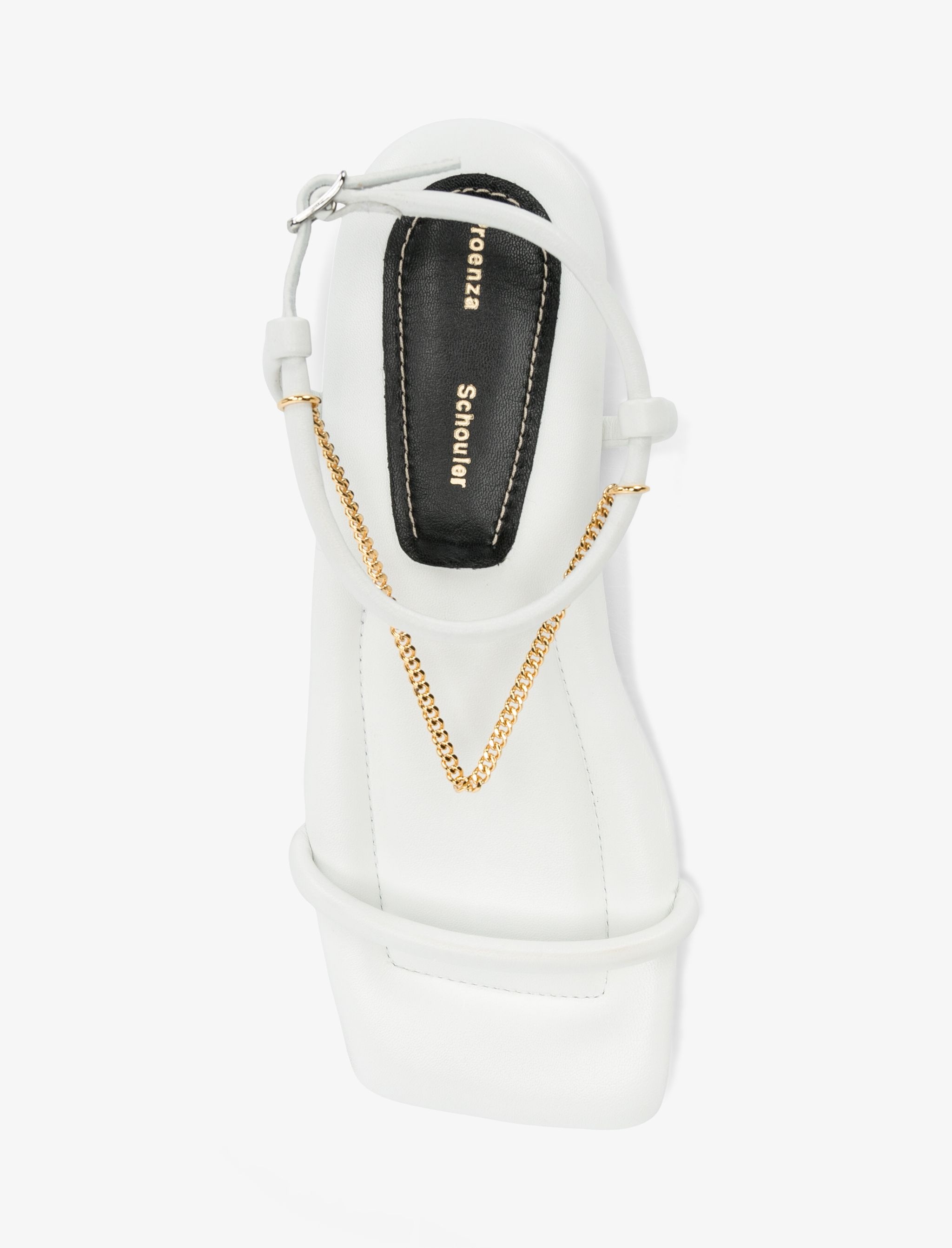 Square Padded Chain Sandals - 4