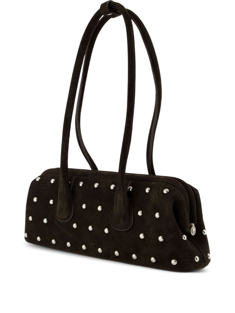 mini Boat Wide stud-embellished suede shoulder bag 1