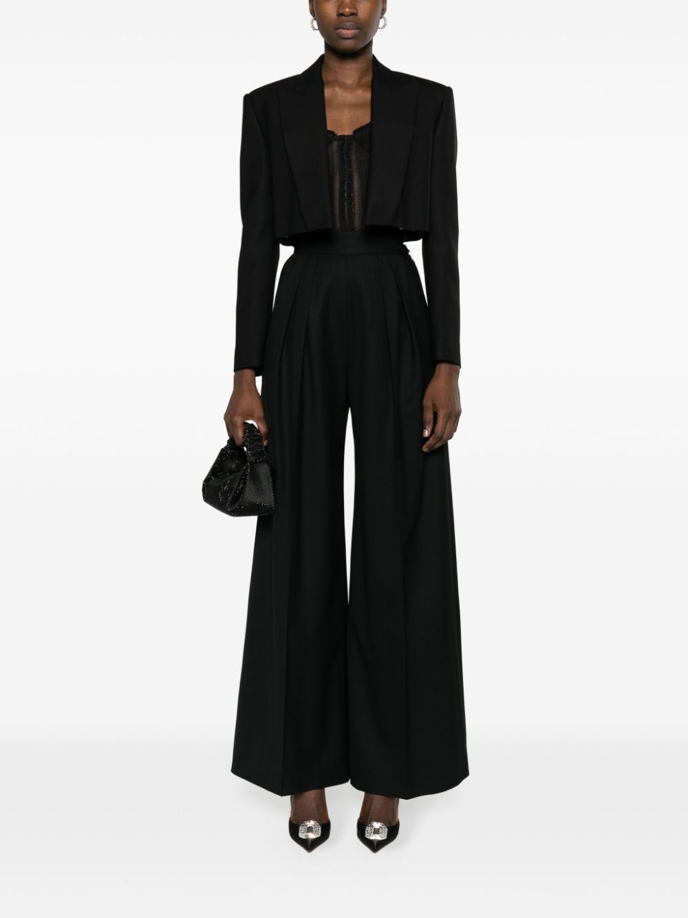 open-front cropped blazer - 2