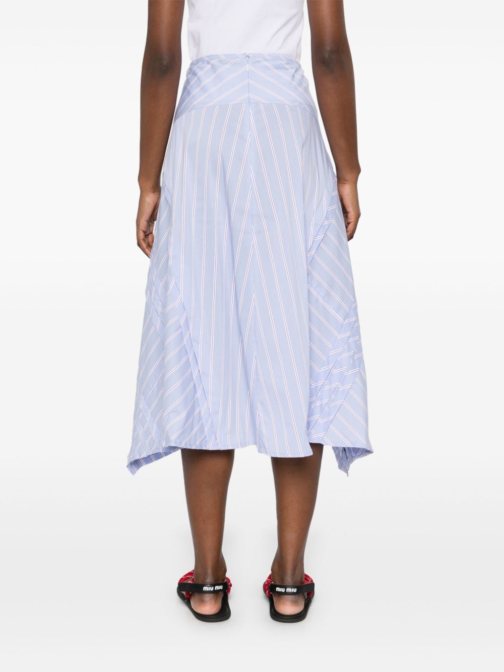 striped midi skirt - 4