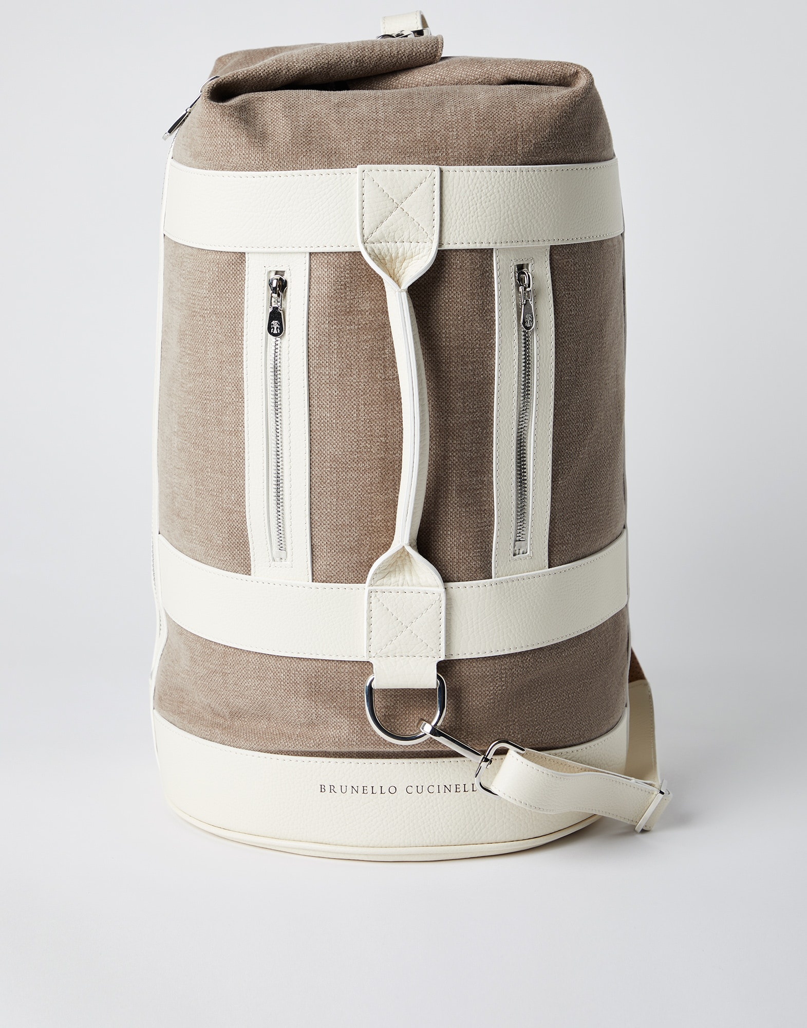 Canvas and grained calfskin summer bag - 1