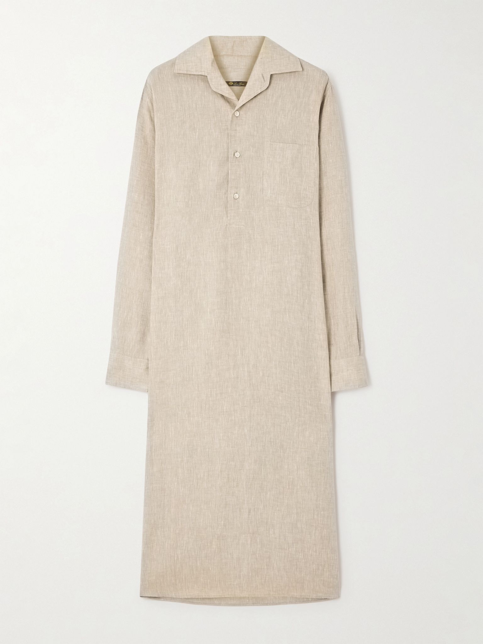 Lora linen midi dress Beige - 1