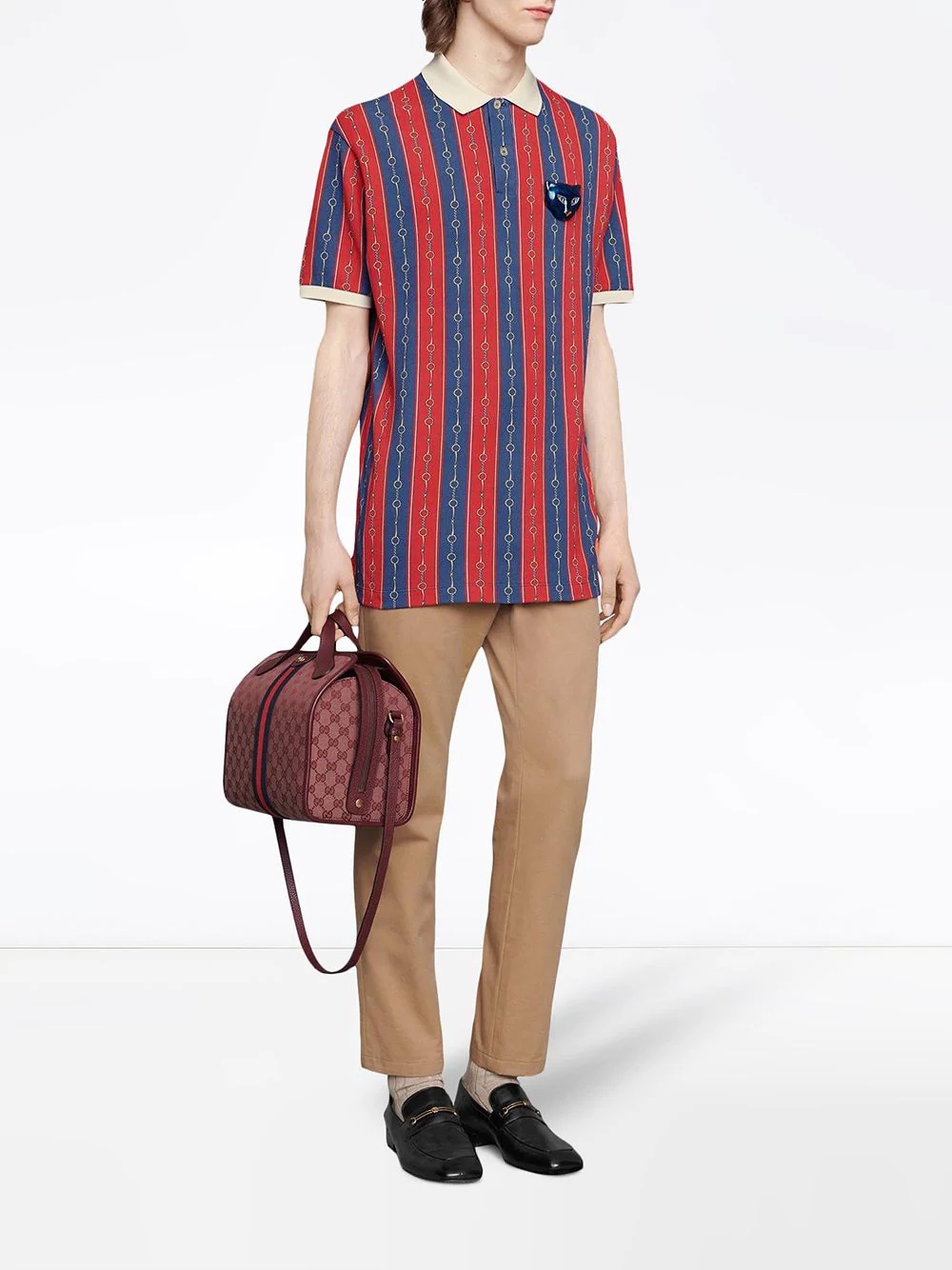 Oversize polo with Horsebit Chain print - 2