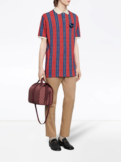 GUCCI Oversize polo with Horsebit Chain print outlook